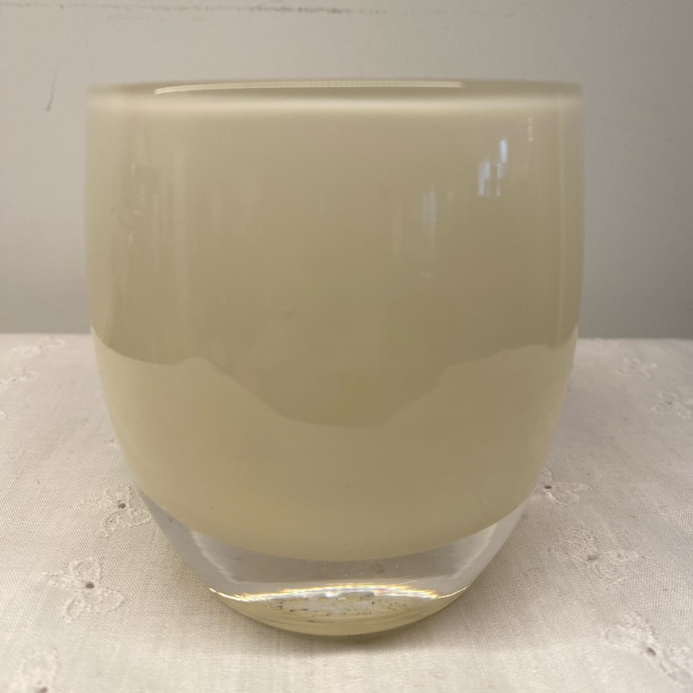Glassybaby. Cream. With Sticker.